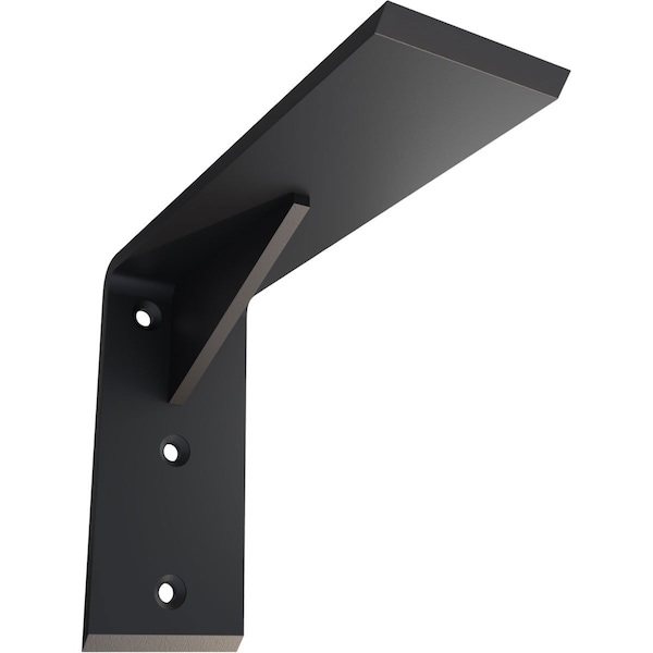Ekena Millwork Countertop Support Steel Heavy Duty Bracket w/ Gusset, Powder Coated Black 2 1/2"W x 8"D x 6"H BKTM02X08X06CGPBL - main